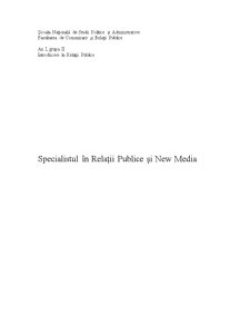 Specialistul în Relații Publice și New Media - Pagina 1