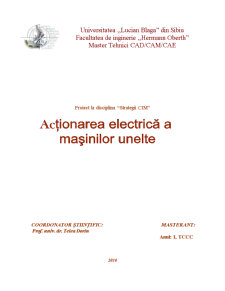 Acționarea electrică a mașinilor unelte - Pagina 1