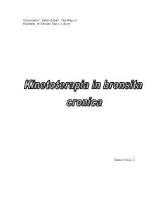 Kinetoterapia în bronșita cronică - Pagina 1