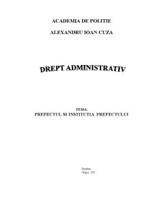 Prefectul și instituția prefectului - Pagina 1