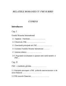 FMI și BIRD - Pagina 1