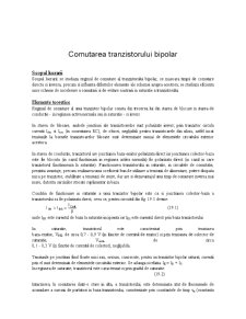 Comutarea Tranzistorului Bipolar - Pagina 1
