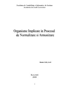 Organisme implicate în procesul de armonizare contabilă - Pagina 1