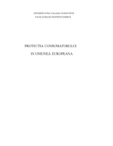 Protecția consumatorului în Uniunea Europeană - Pagina 1