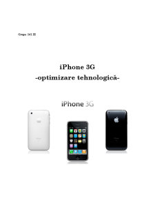 Iphone 3G - optimizare tehnologică - Pagina 1