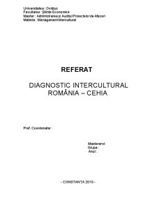 Diagnostic Intercultural România - Cehia - Pagina 1