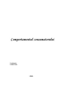 Comportamentul consumatorului - Pagina 1