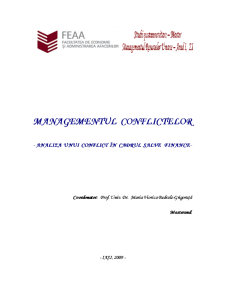 Managementul Conflictelor - Analiza unui Conflict în Cadrul Salve Finance - Pagina 1