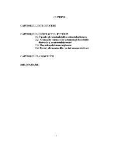 Contractul Futures - Definire Caracteristici, Utilitate - Pagina 2