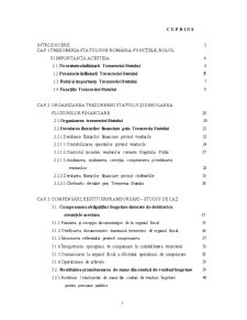 Organizarea și funcționarea trezoreriei statului român - Pagina 1