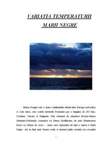Variația temperaturii Mării Negre - Pagina 1