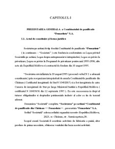Prezentarea generală a combinatului de panificație Franzeluța SA - Pagina 1