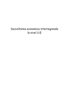Dezvoltarea economică interregională la nivel UE - Pagina 1