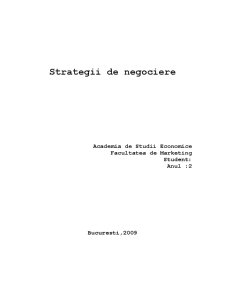 Strategii de Negociere - Pagina 1