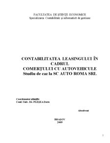Contabilitatea Leasingului în Cadrul Comerțului cu Autovehicule - Pagina 2