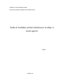 Studiu de fezabilitate privind achiziționarea de utilaje și mașini agricole - Pagina 1
