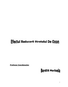 Efectul Reducerii Stratului de Ozon - Pagina 1