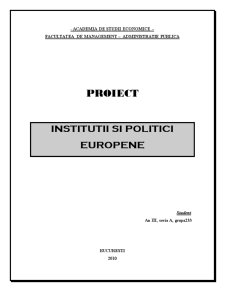 Instituții și politici europene - Pagina 1