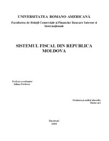 Sistemul fiscal din Republica Moldova - Pagina 1