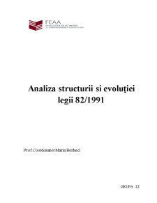 Analiza structurii și evoluției legii 82-1991 - Pagina 1