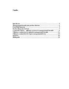 Managementul Riscului de Portofoliu - Rolul Derivatelor Financiare - Pagina 2