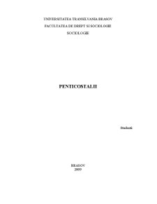 Penticostalii - Pagina 1