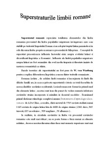 Superstraturile limbii române - Pagina 1