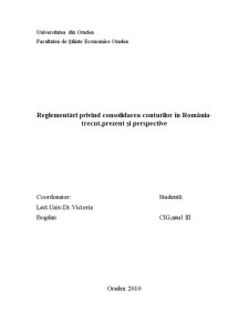Reglementari Privind Consolidarea Conturilor in Romania - Trecut, Prezent si Perspective - Pagina 1