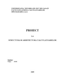 Structura și arhitectura calculatoarelor - Pagina 1