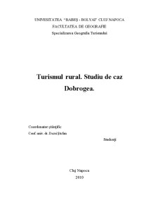 Turismul Rural - Studiu de Caz Dobrogea - Pagina 1