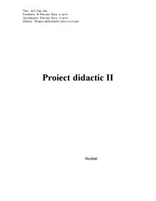 Proiecte Didactice - Kinetoterapie - Pagina 1