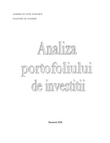 Analiza portofoliului de investiții - Pagina 1