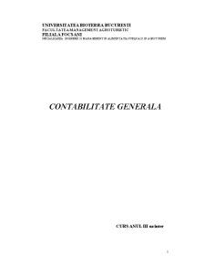 Contabilitate generală - Pagina 1