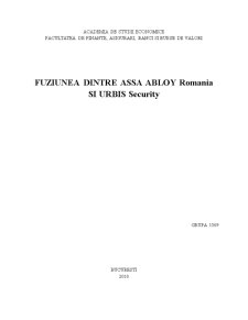 Fuziunea dintre ASSA Abloy România și Urbis Security - Pagina 1