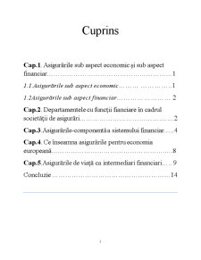 Asigurările sub Aspect Economic și sub Aspect Financiar - Pagina 1