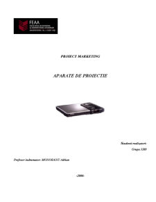 Proiect marketing - aparate de proiecție - Pagina 1