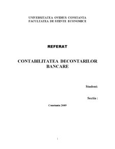 Contabilitatea decontărilor bancare - Pagina 1