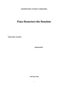Piața Financiară din România - Pagina 1