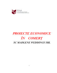 Proiecte economice în comerț - SC Madlene Weddings SRL - Pagina 1