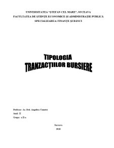 Tipologia Tranzacțiilor Bursiere - Pagina 1