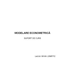 Modelare Econometrică - Pagina 1