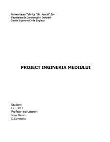Proiect Ingineria Mediului - Pagina 1