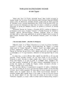 Studiu privind absorbția fondurilor structurale de către Ungaria - Pagina 1