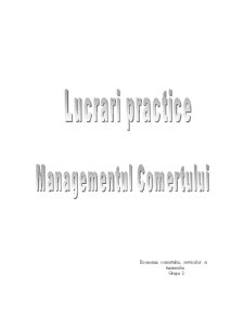 Managementul comerțului - lucrări practice - Pagina 1