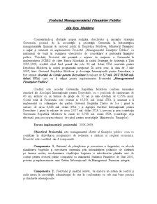 Proiectul managementului finanțelor publice din Republica Moldova - Pagina 1
