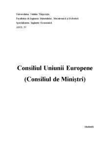 Consiliul Uniunii Europene - Pagina 1
