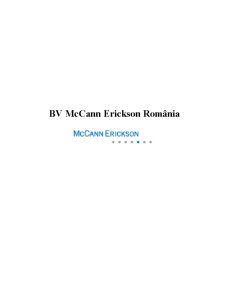 Proiecte de Marketing - McCann Erickson - Pagina 1