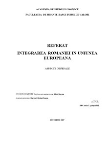 Integrarea Romaniei in Uniunea Europeana - Pagina 1
