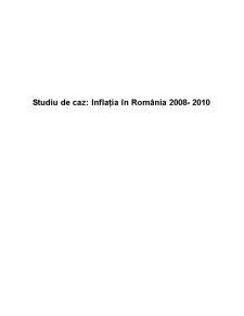 Inflația în România în perioada 2008-2010 - Pagina 1