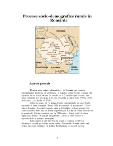 Procese socio-demografice Rurale în România - Pagina 1